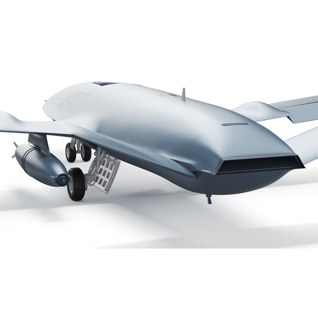 Boeing MQ25 Stingray 3D Model – High Poly Military Drone, FBX, OBJ - View 4
