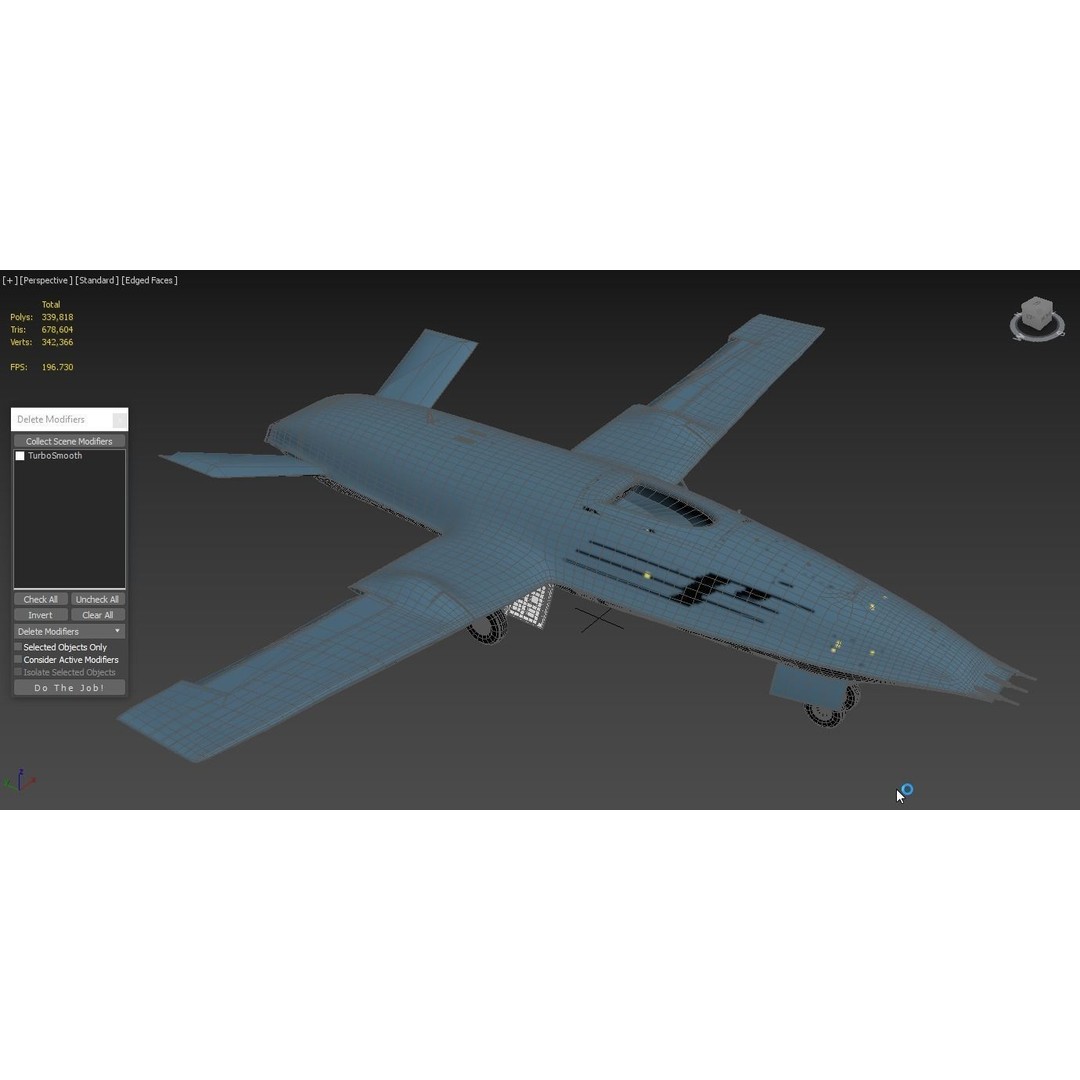 Boeing MQ25 Stingray 3D Model – High Poly Military Drone, FBX, OBJ - View 5