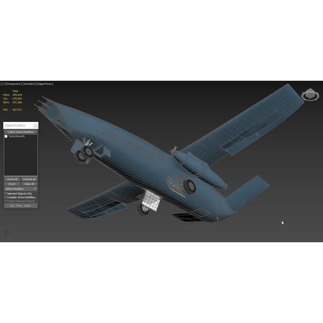 Boeing MQ25 Stingray 3D Model – High Poly Military Drone, FBX, OBJ - View 6