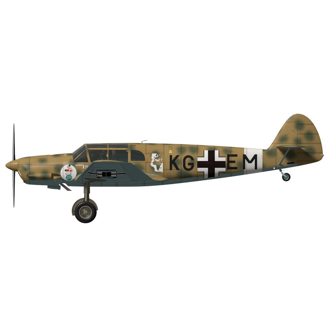 Messerschmitt Bf108 Taifun 3D Model – High Poly Aircraft, FBX - View 11