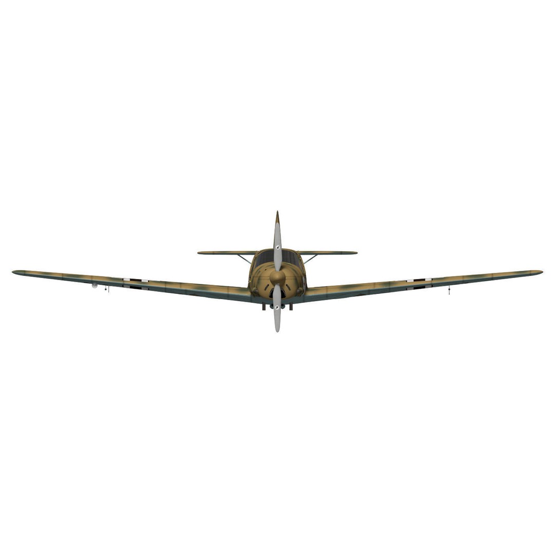 Messerschmitt Bf108 Taifun 3D Model – High Poly Aircraft, FBX - View 12