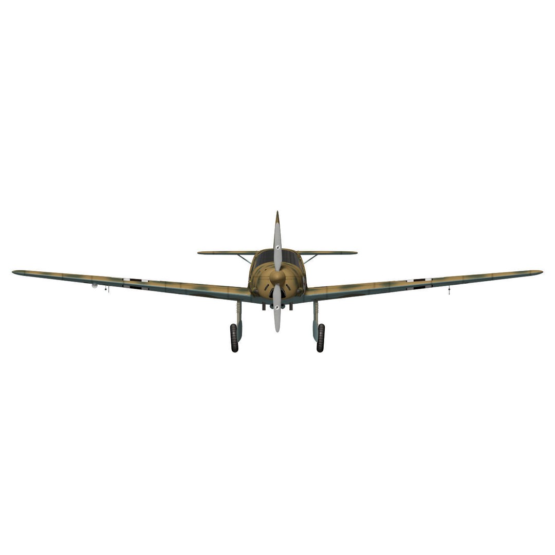 Messerschmitt Bf108 Taifun 3D Model – High Poly Aircraft, FBX - View 13