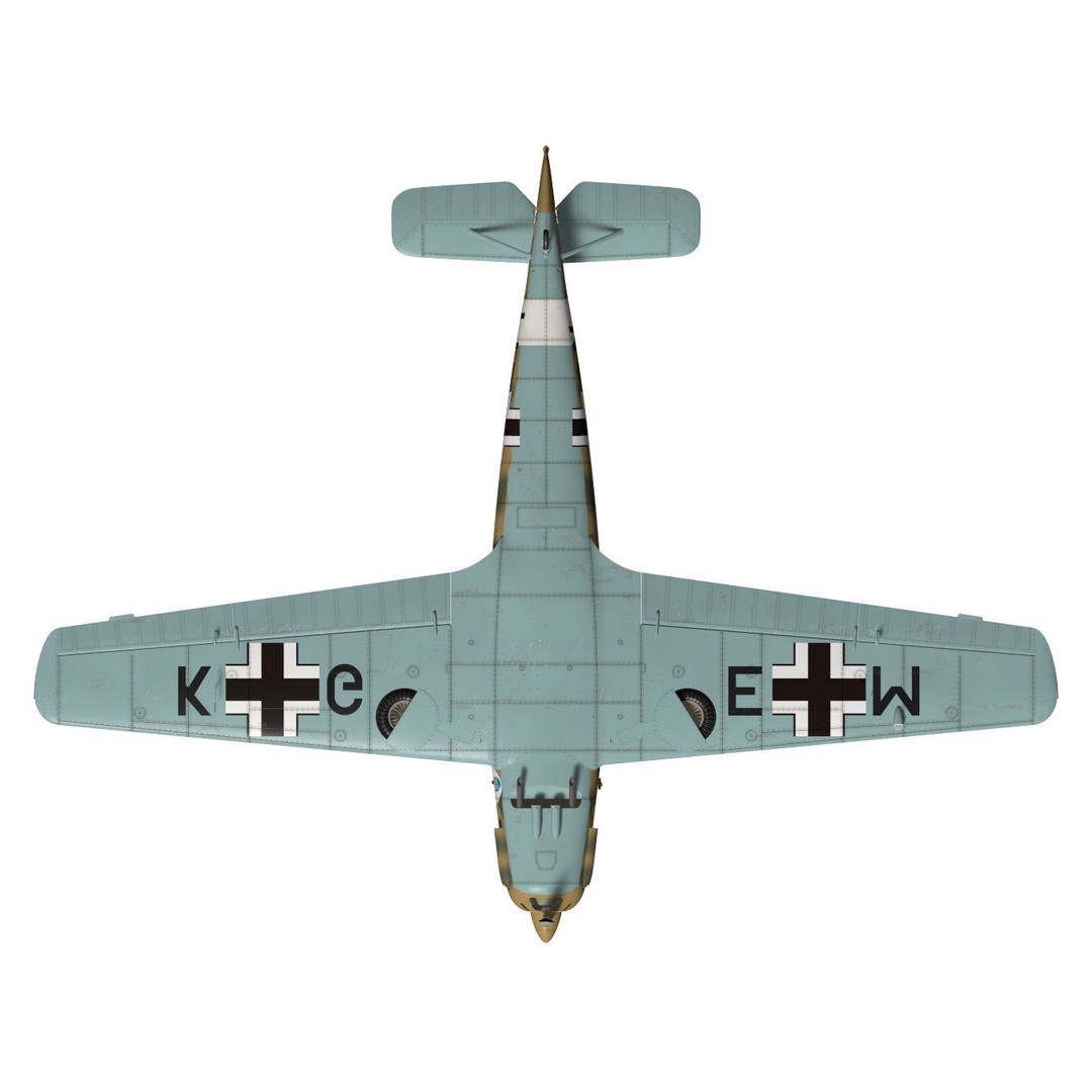 Messerschmitt Bf108 Taifun 3D Model – High Poly Aircraft, FBX - View 15
