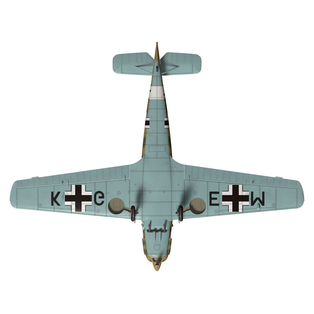 Messerschmitt Bf108 Taifun 3D Model – High Poly Aircraft, FBX - View 16