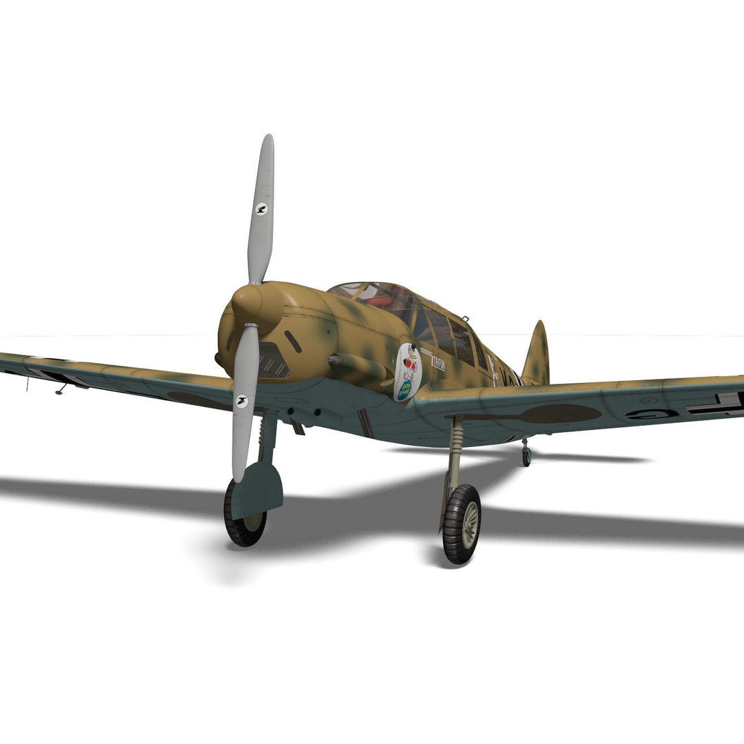 Messerschmitt Bf108 Taifun 3D Model – High Poly Aircraft, FBX - View 17