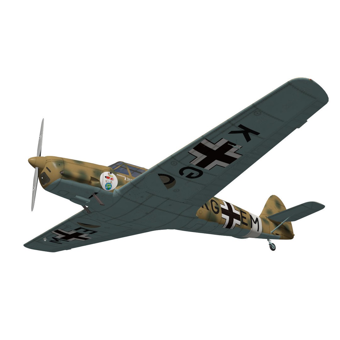 Messerschmitt Bf108 Taifun 3D Model – High Poly Aircraft, FBX - View 5