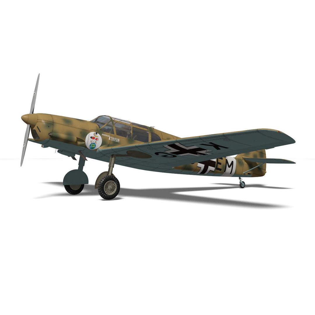 Messerschmitt Bf108 Taifun 3D Model – High Poly Aircraft, FBX - View 7