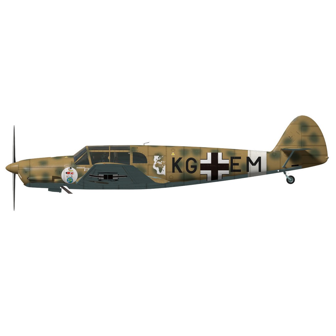 Messerschmitt Bf108 Taifun 3D Model – High Poly Aircraft, FBX - View 9