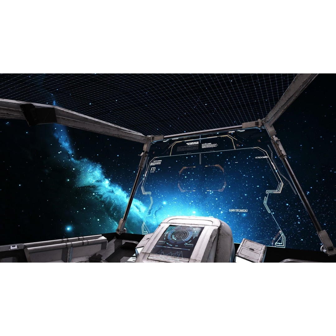 Spaceship Cockpit 3D Model – Low Poly PBR Game Asset, FBX, OBJ - View 12