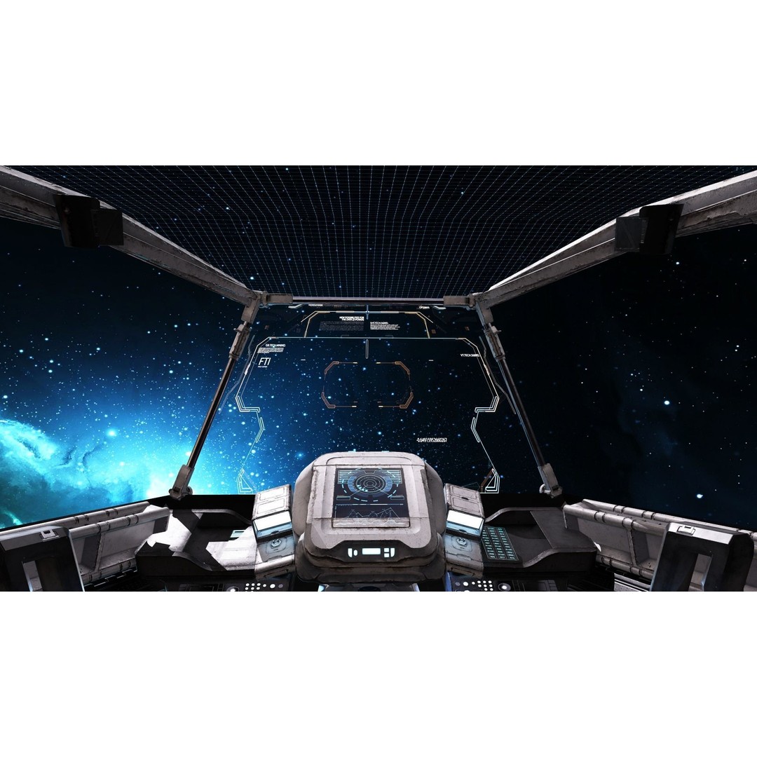 Spaceship Cockpit 3D Model – Low Poly PBR Game Asset, FBX, OBJ - View 13