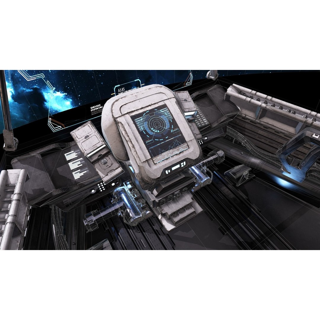 Spaceship Cockpit 3D Model – Low Poly PBR Game Asset, FBX, OBJ - View 16