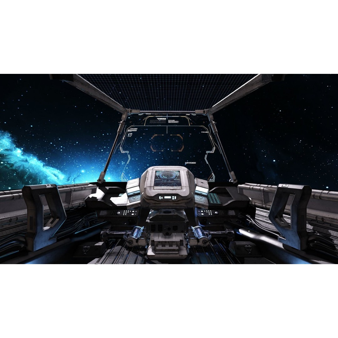 Spaceship Cockpit 3D Model – Low Poly PBR Game Asset, FBX, OBJ - View 3