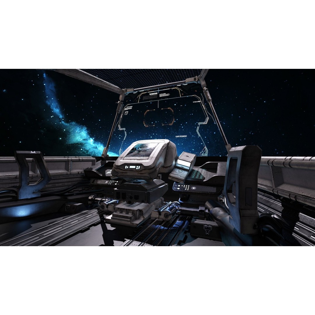 Spaceship Cockpit 3D Model – Low Poly PBR Game Asset, FBX, OBJ - View 4