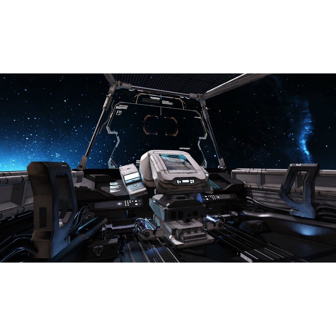 Spaceship Cockpit 3D Model – Low Poly PBR Game Asset, FBX, OBJ - View 5