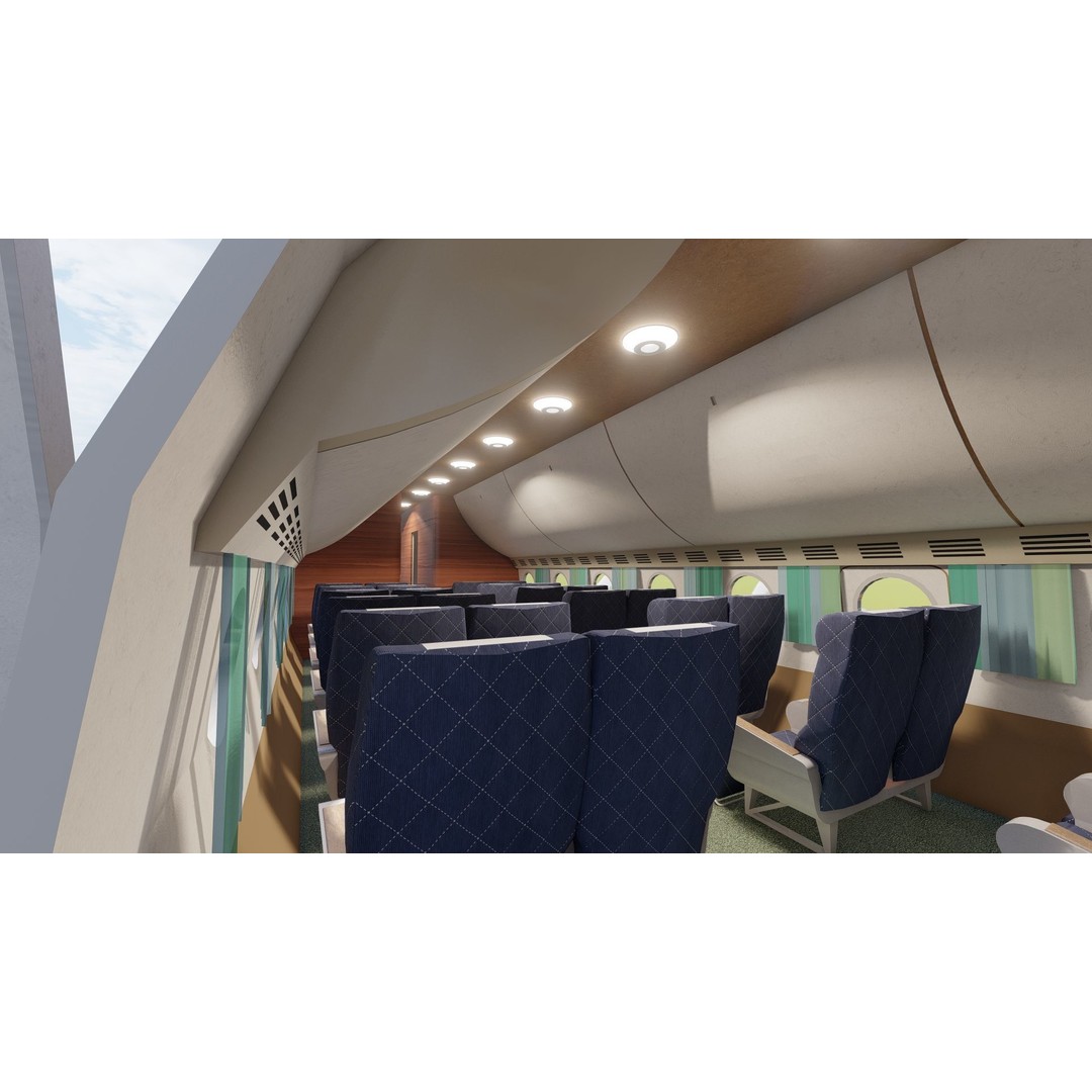 PAN AM Boeing 377 Stratocruiser 3D Model – Detailed Aircraft Asset, FBX, OBJ - View 10