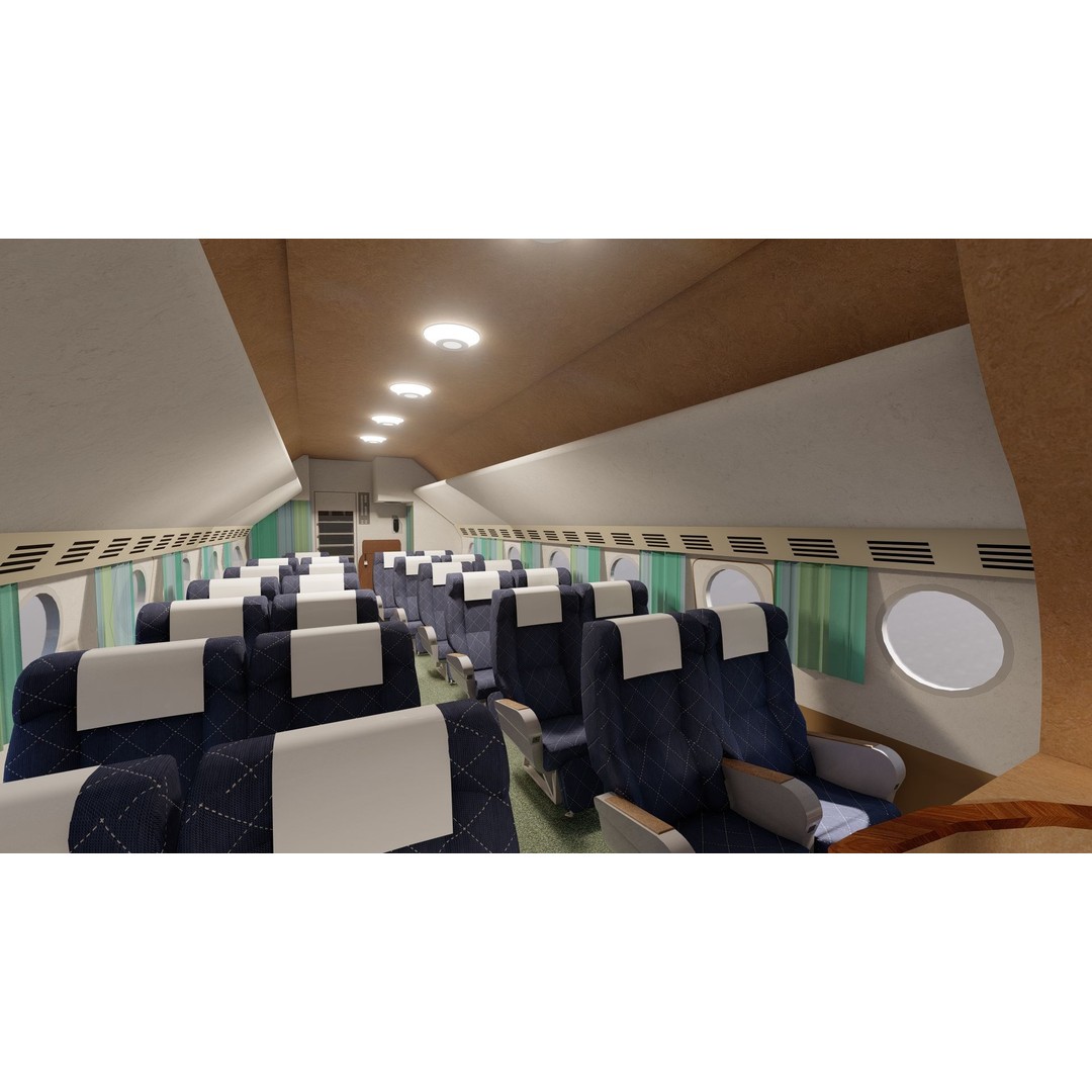PAN AM Boeing 377 Stratocruiser 3D Model – Detailed Aircraft Asset, FBX, OBJ - View 11
