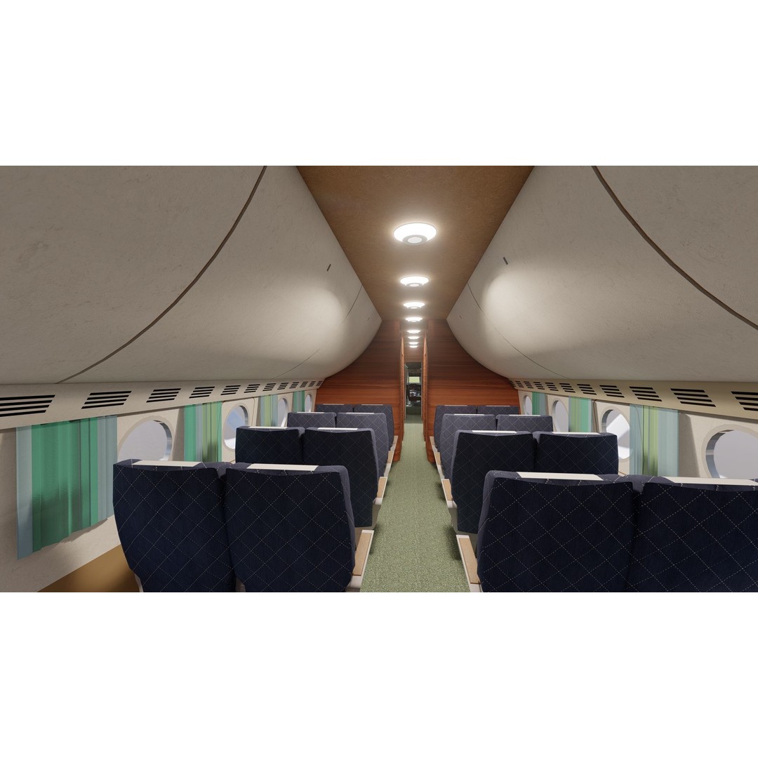 PAN AM Boeing 377 Stratocruiser 3D Model – Detailed Aircraft Asset, FBX, OBJ - View 12