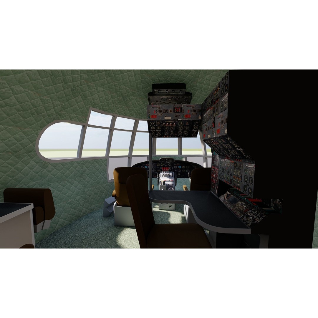 PAN AM Boeing 377 Stratocruiser 3D Model – Detailed Aircraft Asset, FBX, OBJ - View 15