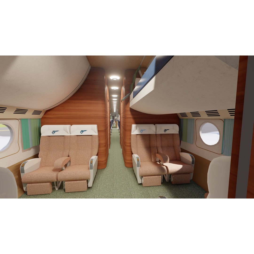 PAN AM Boeing 377 Stratocruiser 3D Model – Detailed Aircraft Asset, FBX, OBJ - View 16