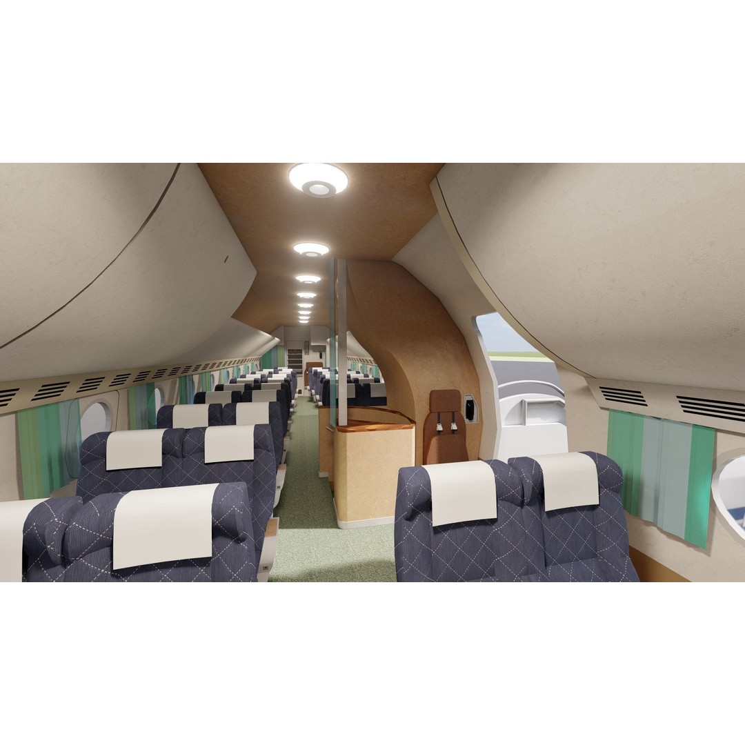 PAN AM Boeing 377 Stratocruiser 3D Model – Detailed Aircraft Asset, FBX, OBJ - View 18