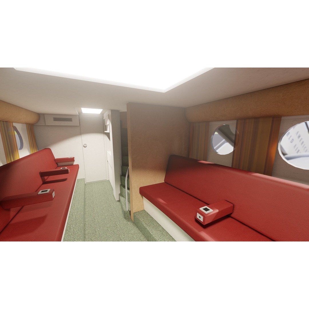 PAN AM Boeing 377 Stratocruiser 3D Model – Detailed Aircraft Asset, FBX, OBJ - View 23
