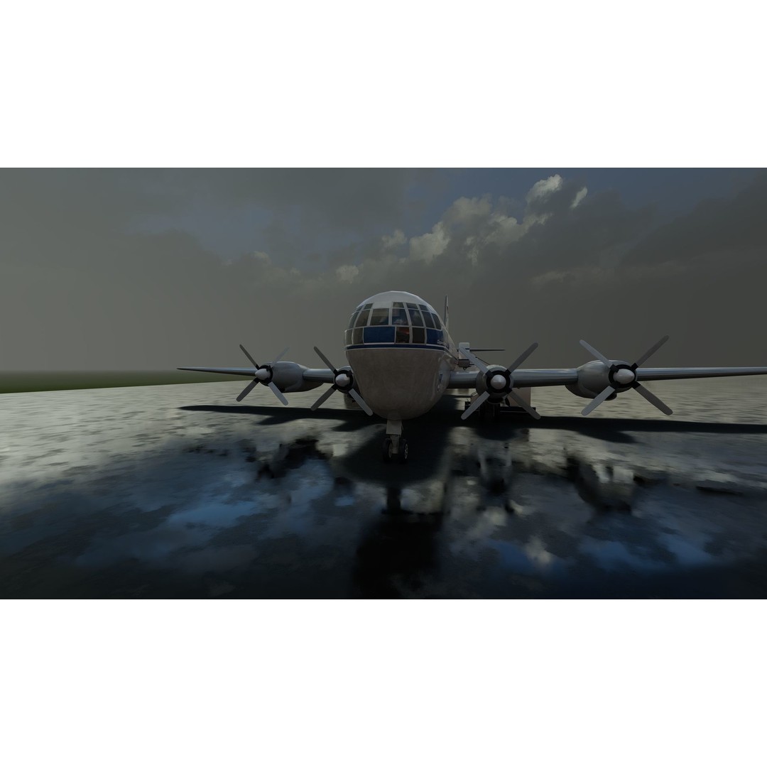 PAN AM Boeing 377 Stratocruiser 3D Model – Detailed Aircraft Asset, FBX, OBJ - View 26