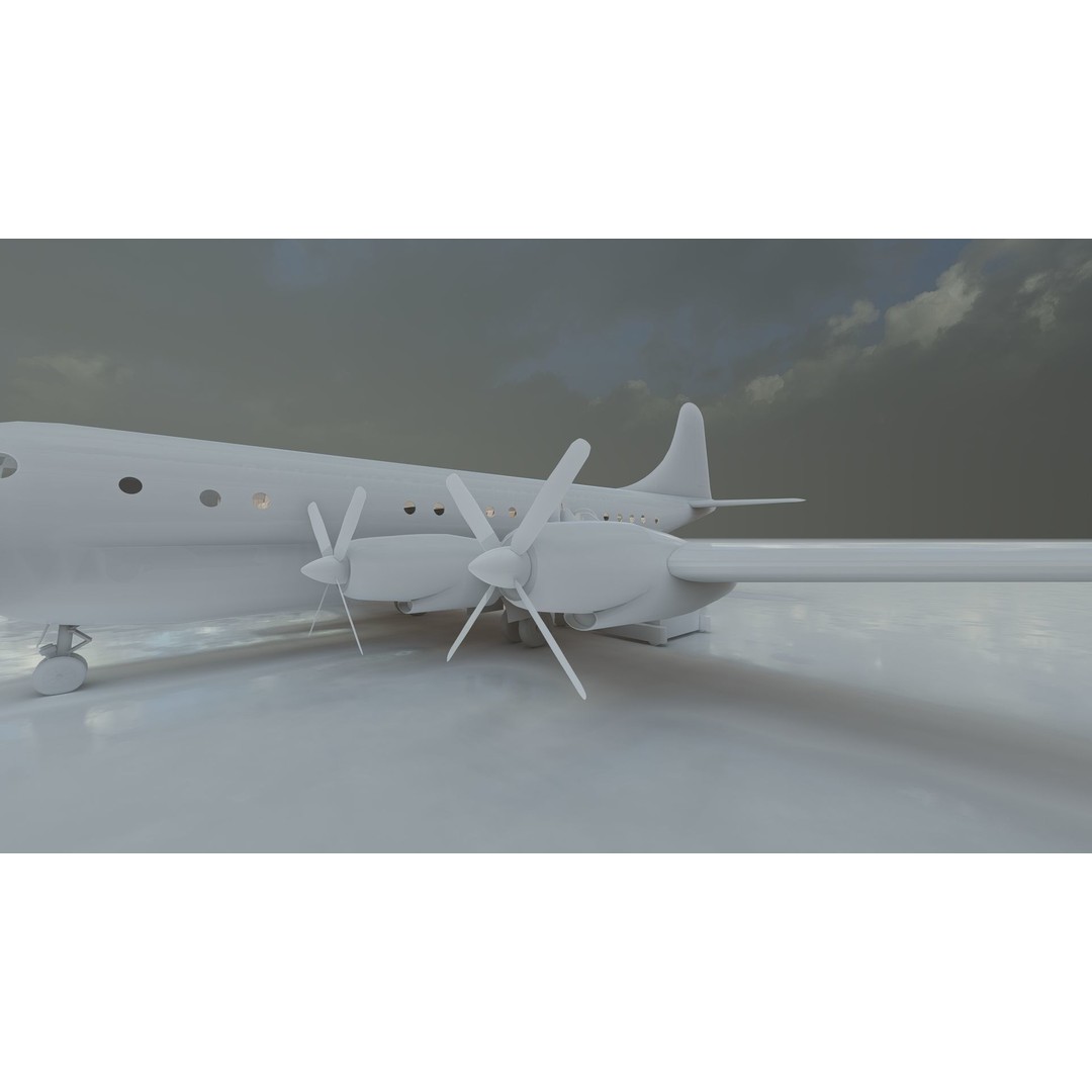 PAN AM Boeing 377 Stratocruiser 3D Model – Detailed Aircraft Asset, FBX, OBJ - View 30