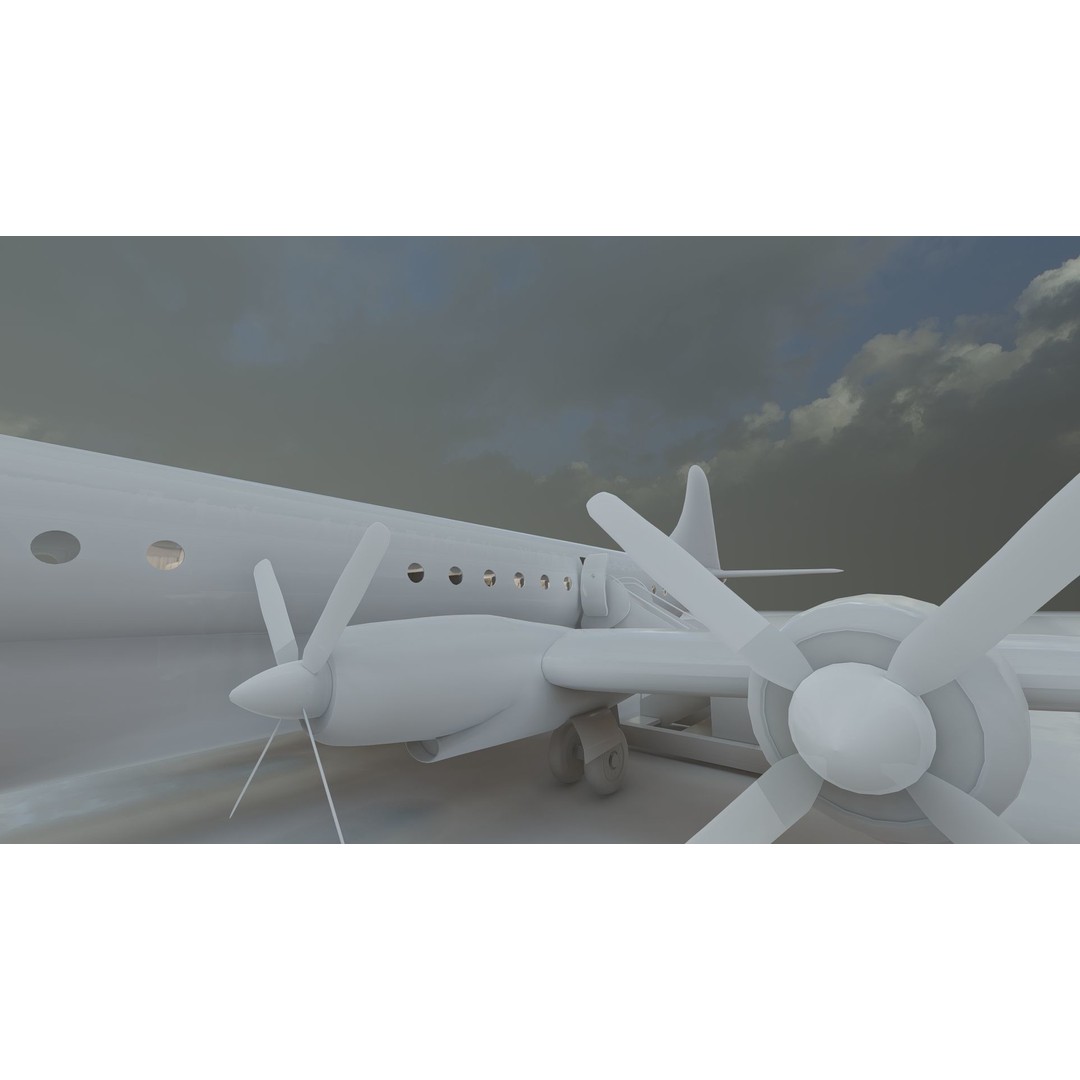 PAN AM Boeing 377 Stratocruiser 3D Model – Detailed Aircraft Asset, FBX, OBJ - View 31