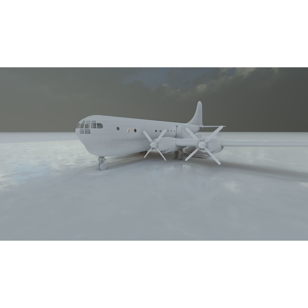 PAN AM Boeing 377 Stratocruiser 3D Model – Detailed Aircraft Asset, FBX, OBJ - View 32