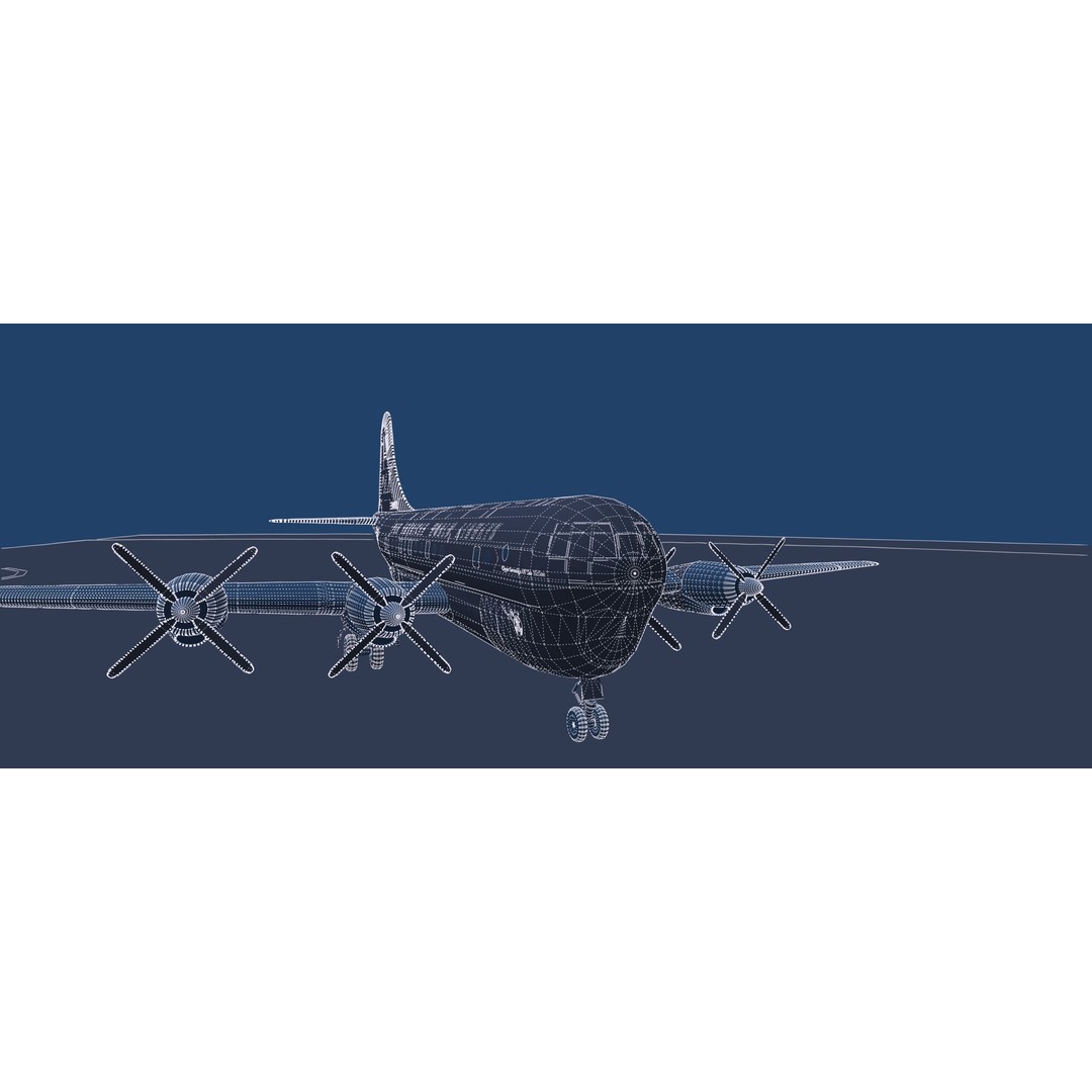 PAN AM Boeing 377 Stratocruiser 3D Model – Detailed Aircraft Asset, FBX, OBJ - View 34