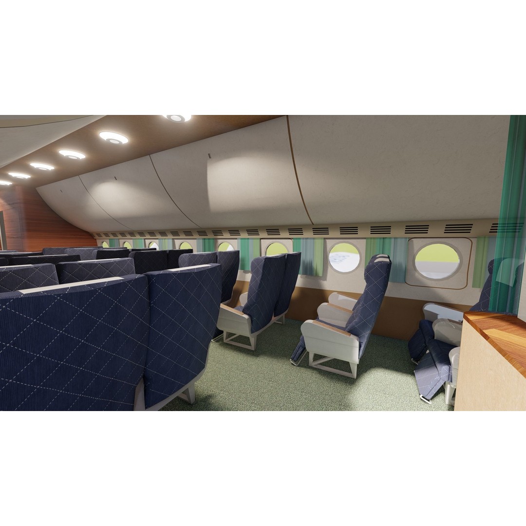 PAN AM Boeing 377 Stratocruiser 3D Model – Detailed Aircraft Asset, FBX, OBJ - View 9