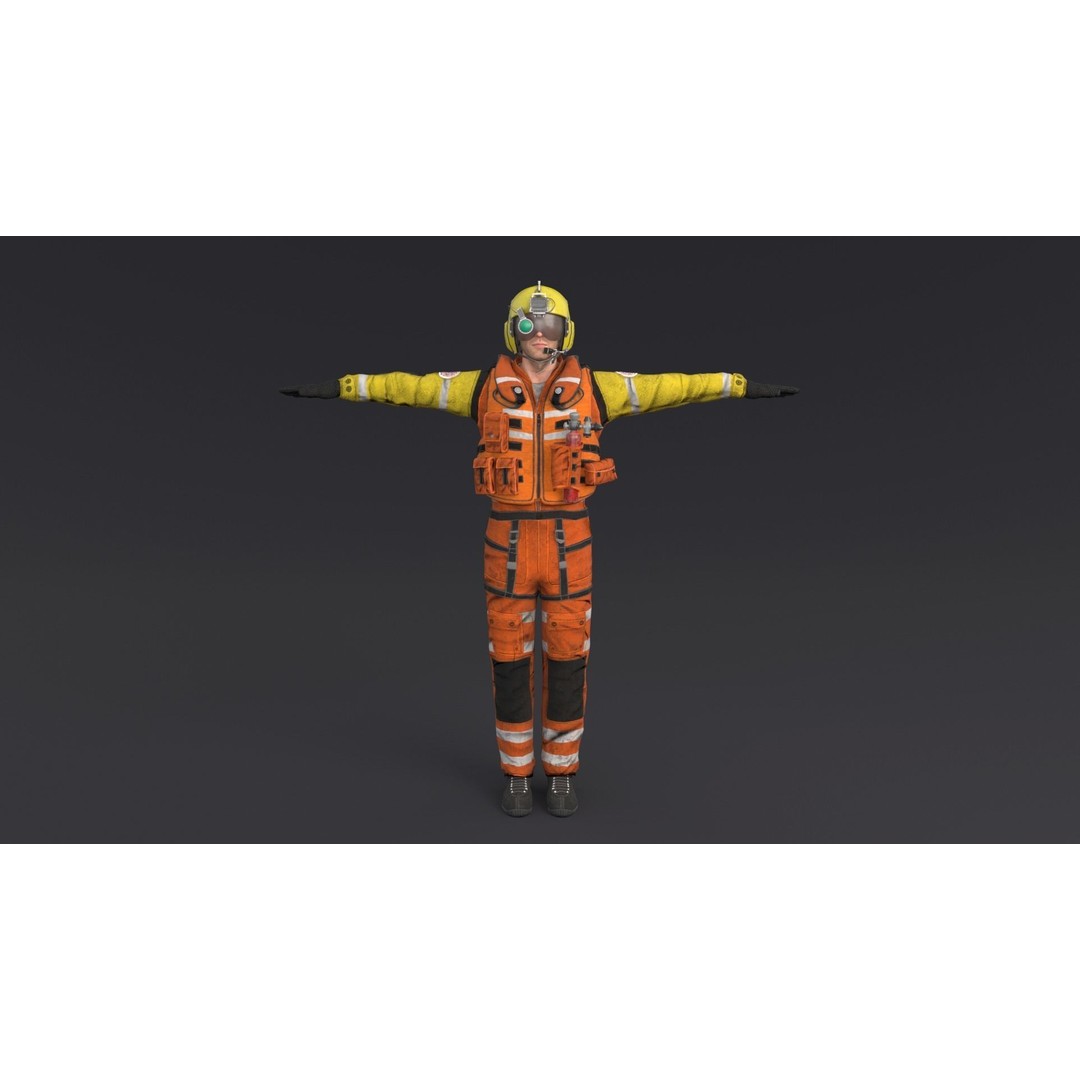 Pilots and Helicopters 3D Model – Low Poly Game Asset, FBX, OBJ - View 3