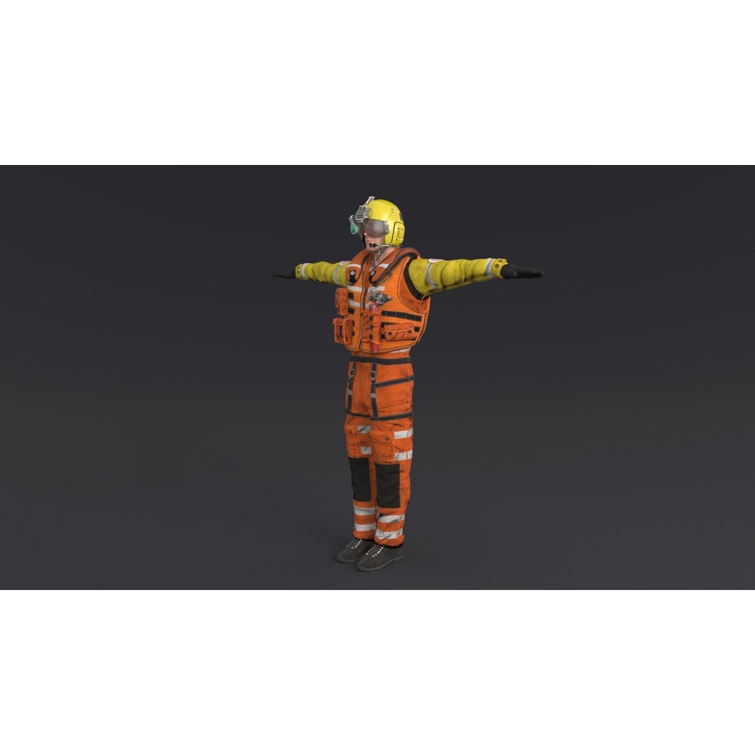 Pilots and Helicopters 3D Model – Low Poly Game Asset, FBX, OBJ - View 4