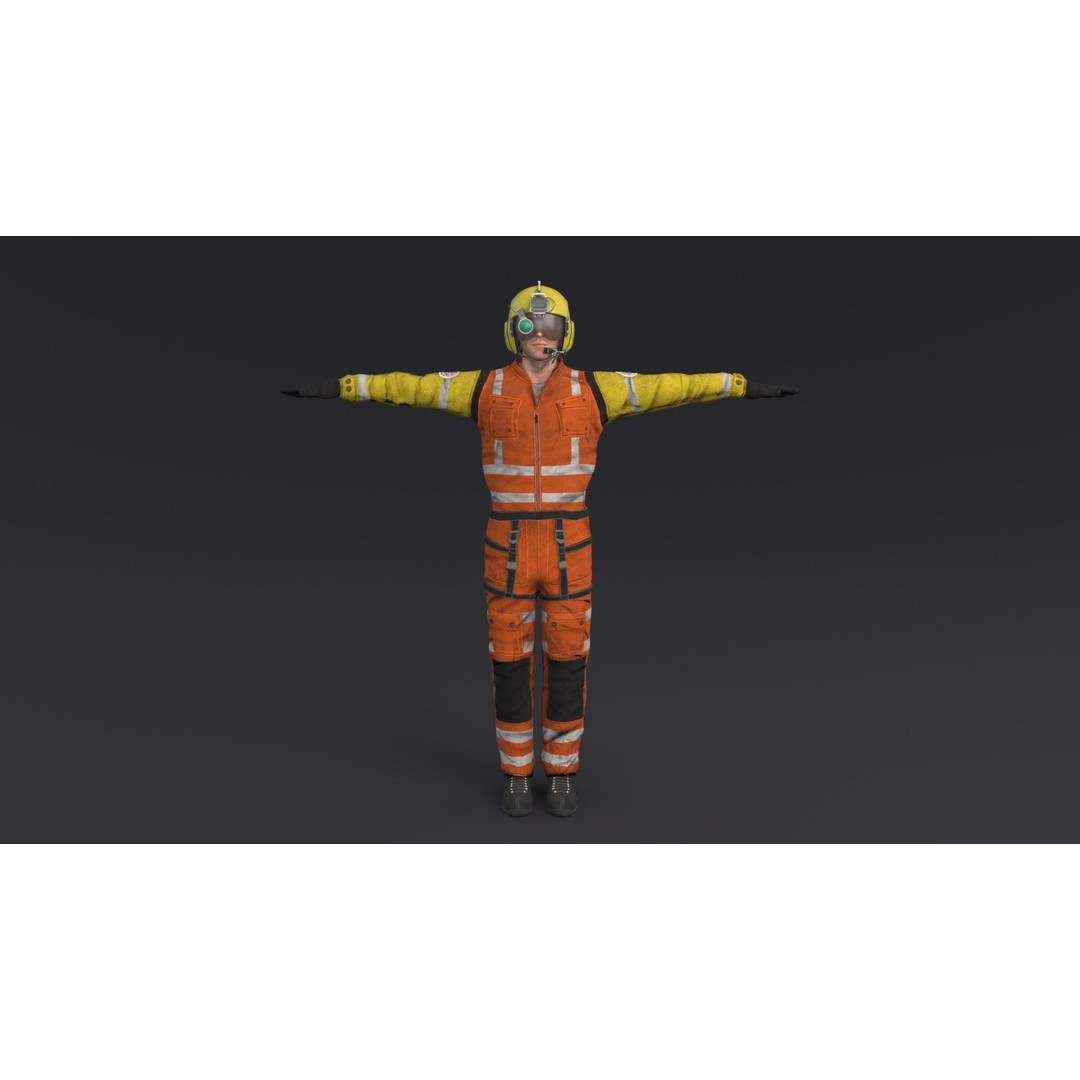 Pilots and Helicopters 3D Model – Low Poly Game Asset, FBX, OBJ - View 7