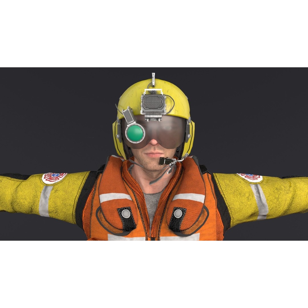 Pilots and Helicopters 3D Model – Low Poly Game Asset, FBX, OBJ - View 8