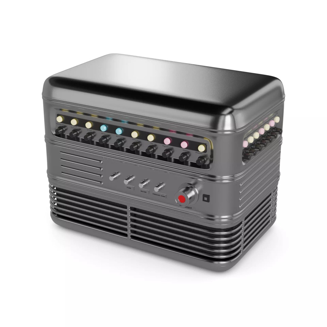 Ice Maker 3D Model – Retro Chrome Design with PBR Textures