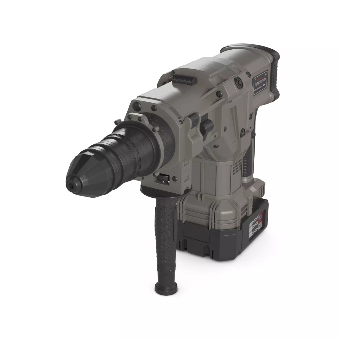 Demolition Hammer 3D Model – Realistic Low Poly Tool, FBX