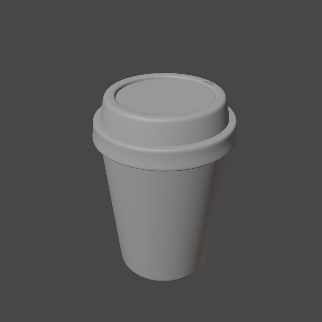 Plastic Coffee Cup 3D Model – Low Poly Game Asset, FBX, PBR Textures - View 10