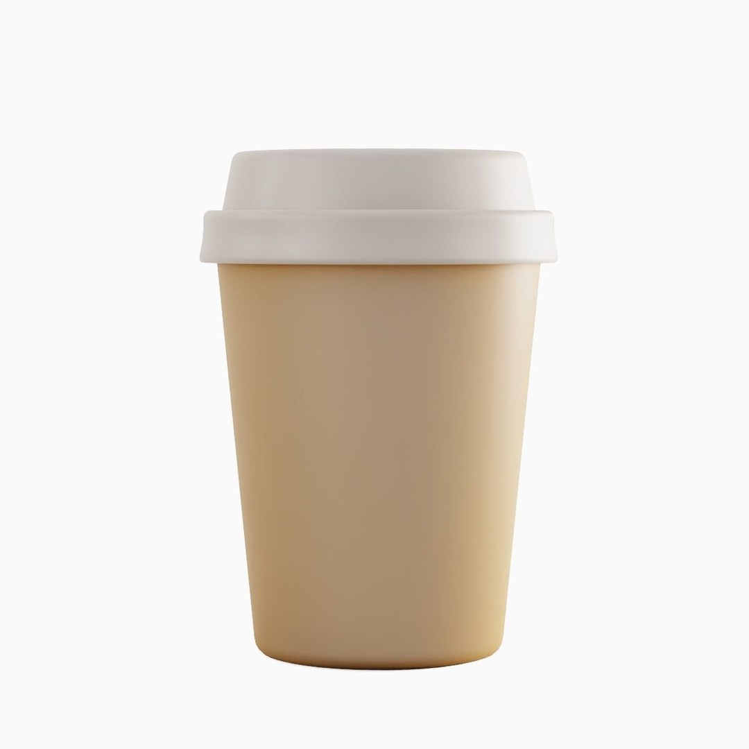 Plastic Coffee Cup 3D Model – Low Poly Game Asset, FBX, PBR Textures - View 4