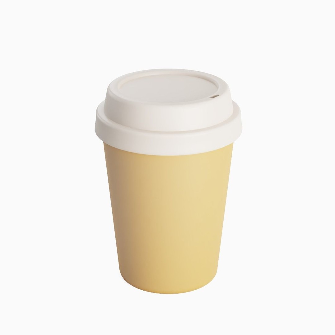 Plastic Coffee Cup 3D Model – Low Poly Game Asset, FBX, PBR Textures - View 7