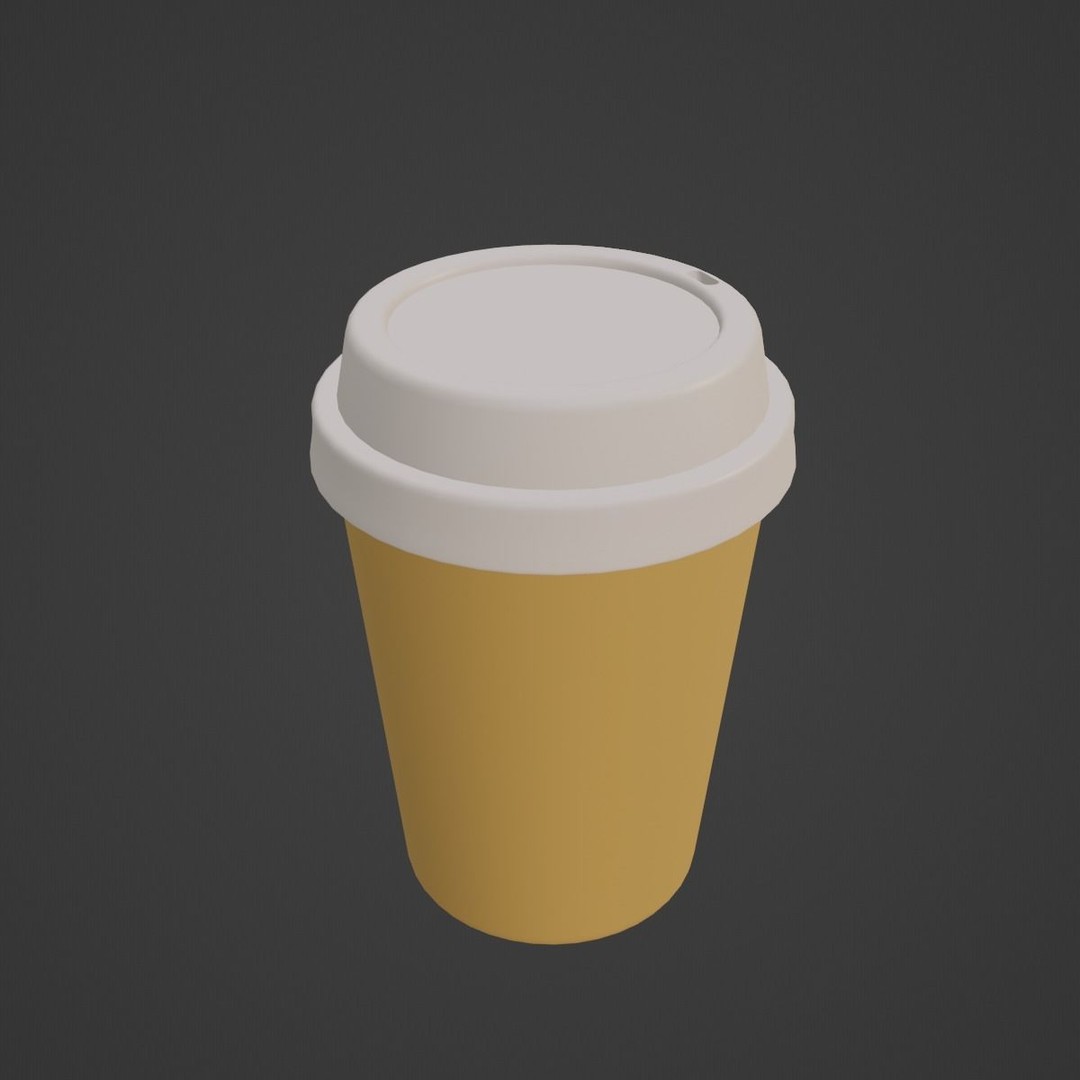 Plastic Coffee Cup 3D Model – Low Poly Game Asset, FBX, PBR Textures - View 8