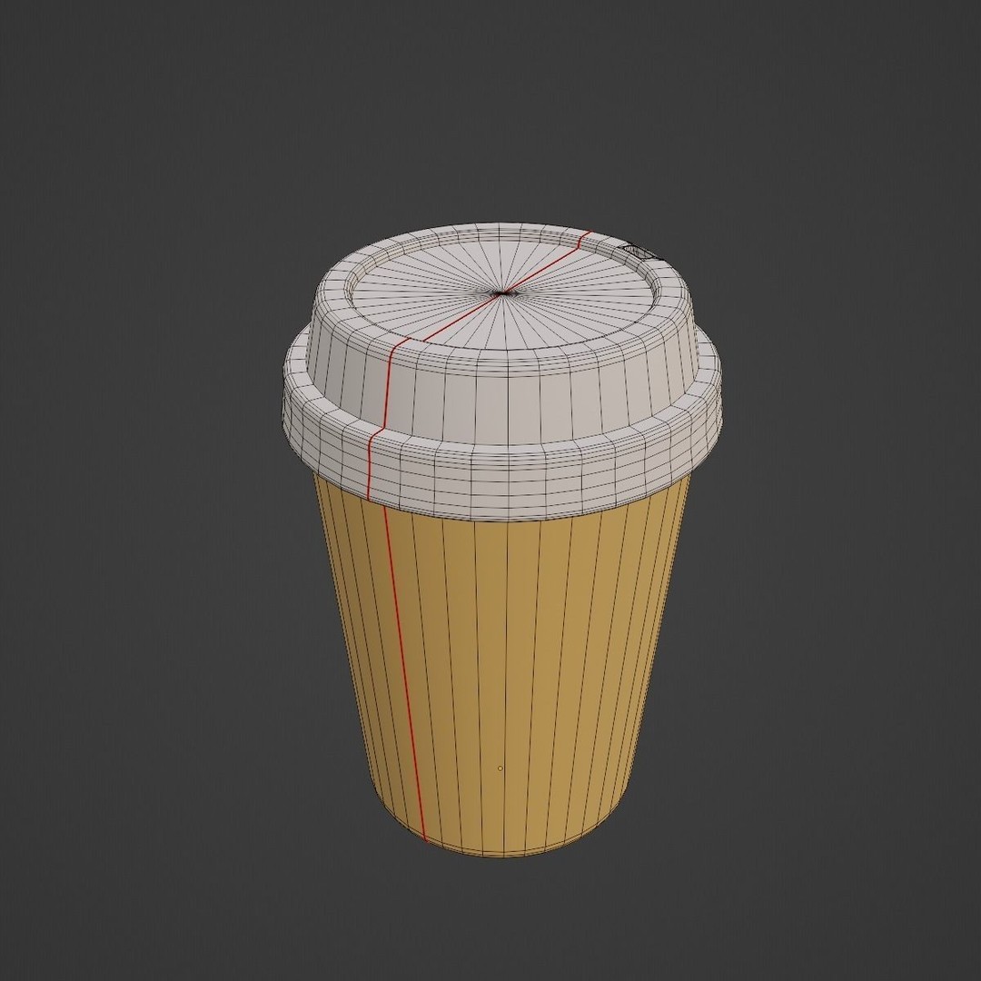 Plastic Coffee Cup 3D Model – Low Poly Game Asset, FBX, PBR Textures - View 9
