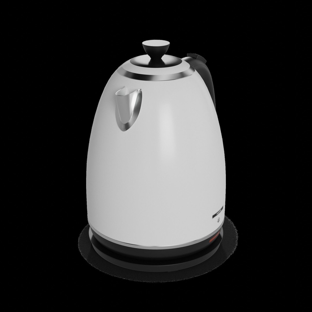 Electric Kettle 3D Model – Low Poly PBR Kitchen Appliance, FBX
