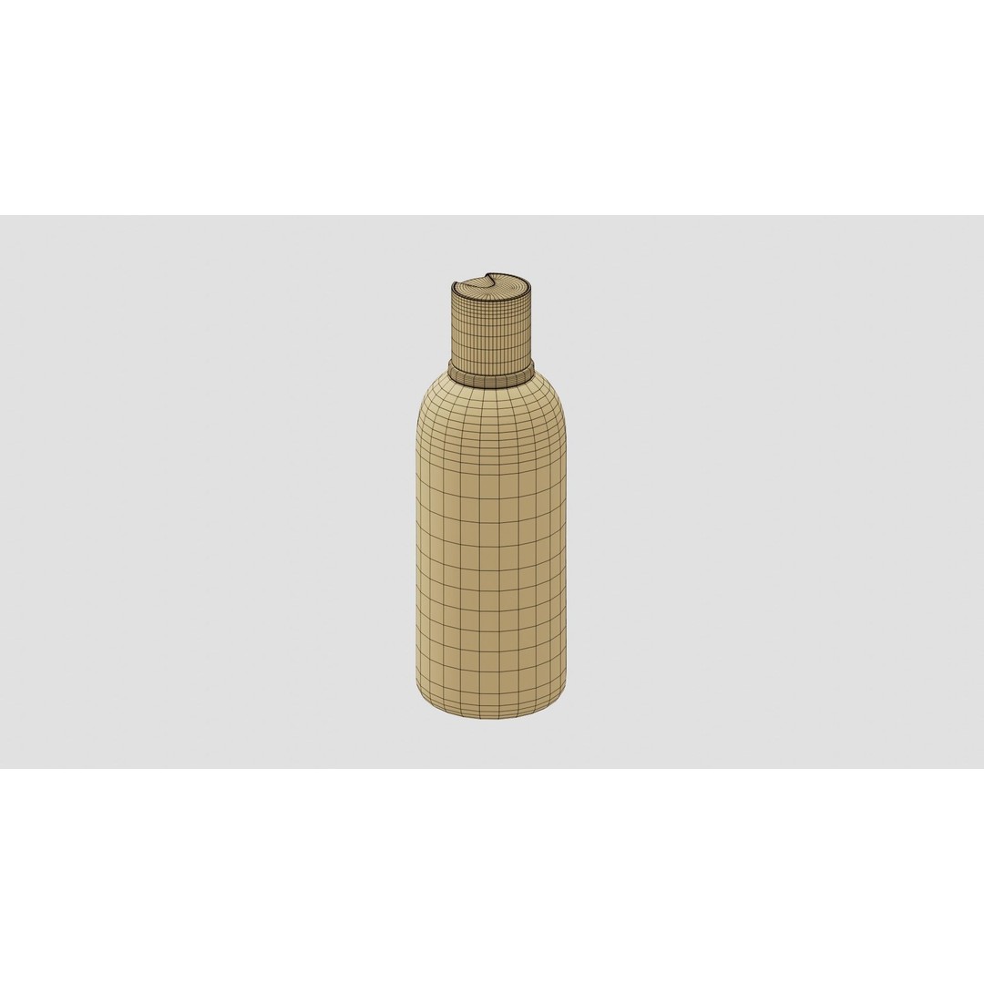 Black Cosmetic Bottle 3D Model – PBR Textured, Blender & FBX Formats - View 11