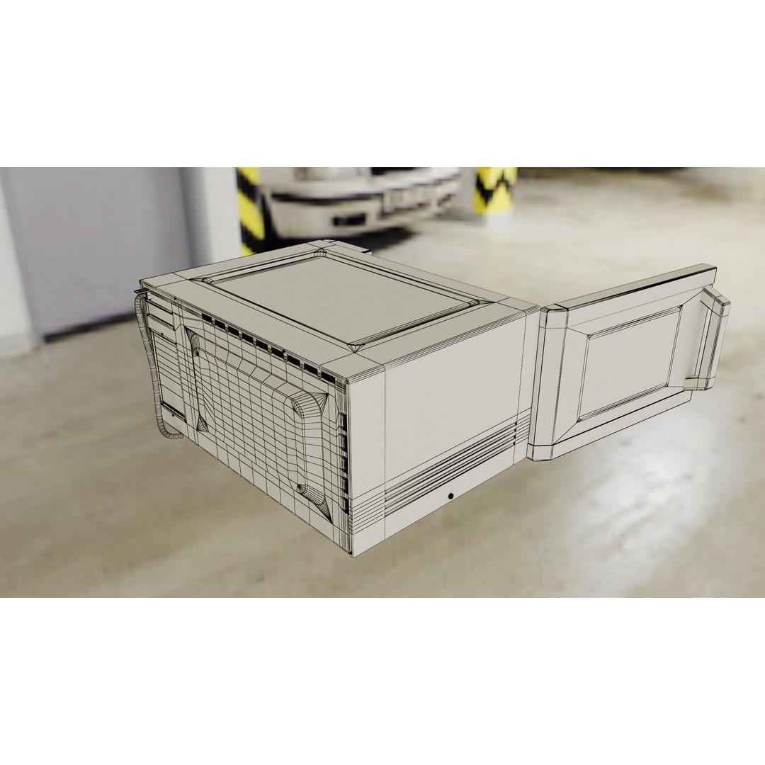 Microwave 3D Model – Low Poly PBR Kitchen Appliance, FBX - View 14