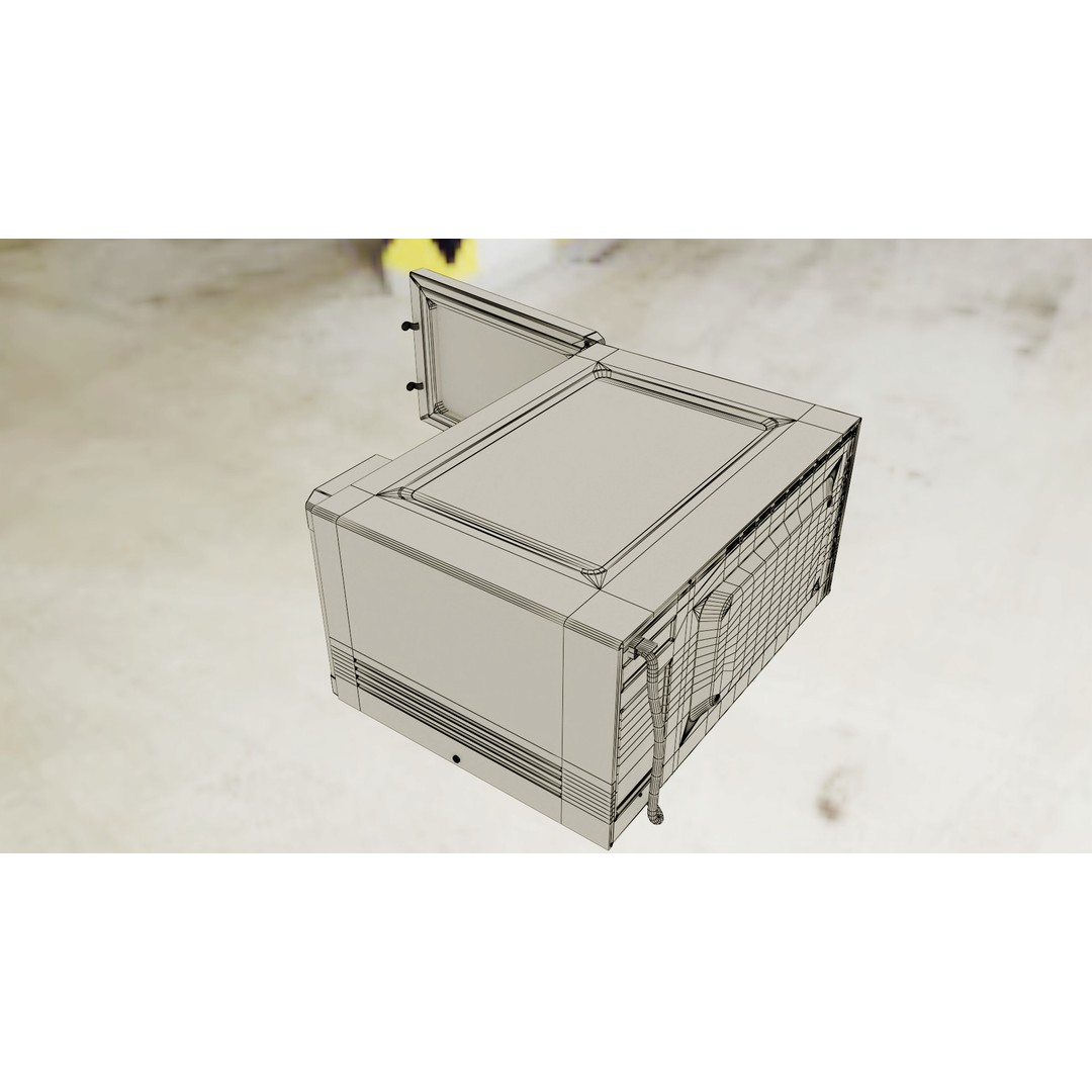 Microwave 3D Model – Low Poly PBR Kitchen Appliance, FBX - View 15