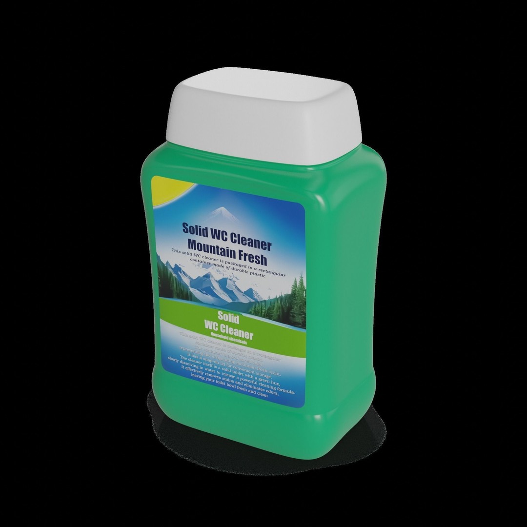 Solid WC Cleaner 3D Model – PBR Low Poly Household Asset, FBX