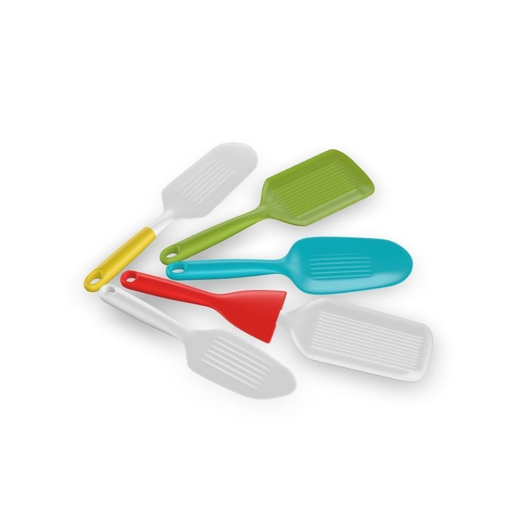 Silicone Spatula Set 3D Model – Low Poly Kitchen Utensils, FBX - View 5