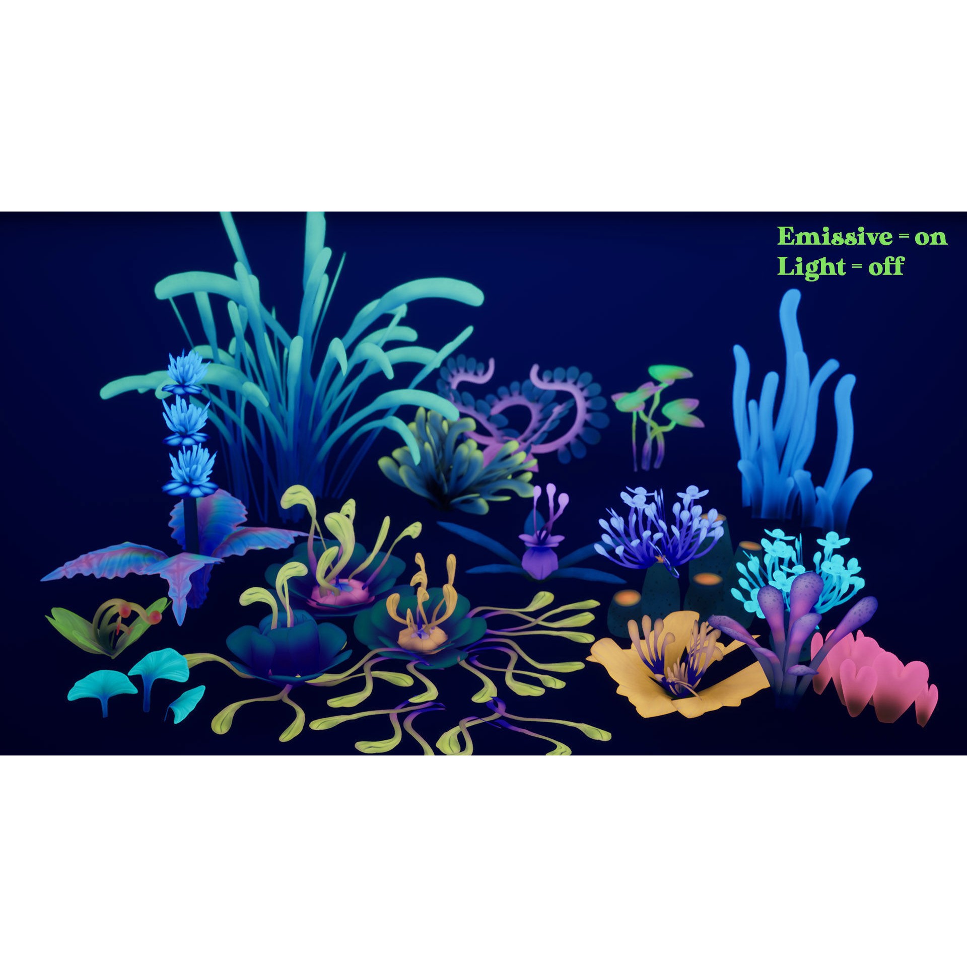 Alien Grass Pack - Low-Poly Game-Ready 3D Model - View 23