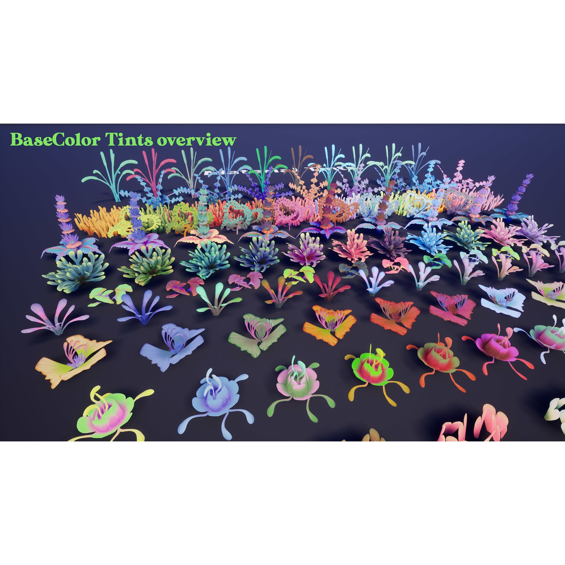Alien Grass Pack - Low-Poly Game-Ready 3D Model - View 26